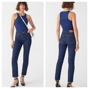 J. Crew 10” Vintage Slim Straight Jeans Dark Wash Women’s 28 Tall